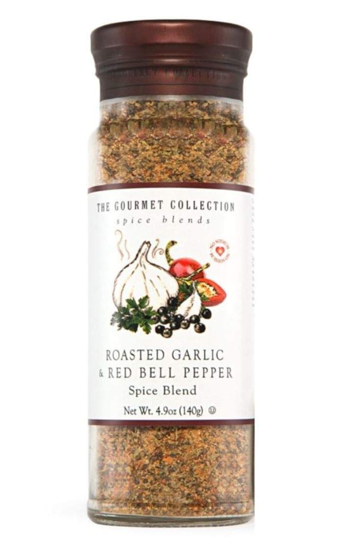 The Gourmet Collection Spice Blends Roasted Garlic And Red Bell Pepper Blend - Garlic Powder Seasoning For Cooking - Salt Free -