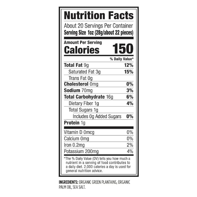 Chifles Original Sea Salt Plantain Chips - 22oz Tub, 1 Count - Gluten-Free Snack
