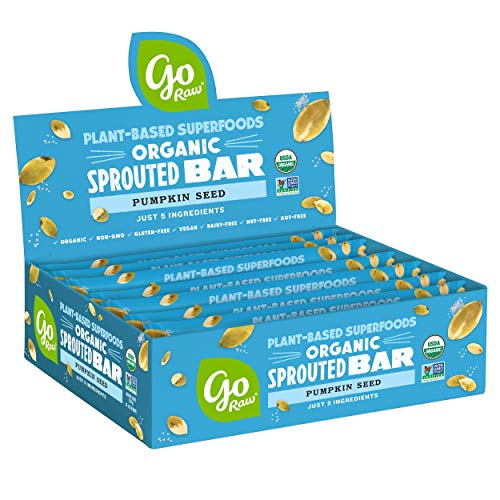 Go Raw Pumpkin Seed Bars | Keto | Gluten Free Snacks | Vegan | Organic | Paleo | Superfood (10 Bars)