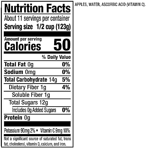 Mott s No Sugar Added Applesauce, 46 Oz Jar (Pack Of 8), Good Source Of Vitamin C, No Artificial Flavors
