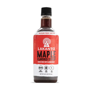 Lakanto Sugar Free Maple Syrup - Monk Fruit Sweetener Keto Diet Friendly Vegan 1g Net Carbs Pancakes Waffles Oatmeal Coffee Tea Granola Frosting Marinade Dressing (26 fl oz)