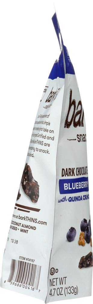 Bark Thins Blueberry Quinoa With Agave Dark Chocolate Snacks, 4.7 Ounce -- 12 Per Case12