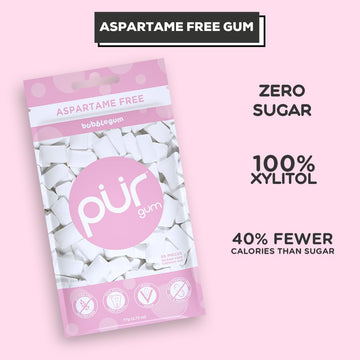 Pur Gum Gum Bubblegum Bag 55 Count (Pack Of 3)