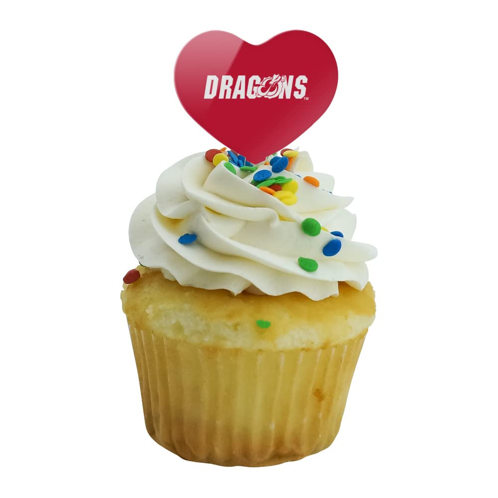 GRAPHICS & MORE Cupcake Toppers Set of 6, Acrylic, Minnesota State University Moorhead, Heart Decoration, One Size