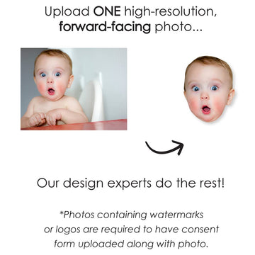 Big Dot Of Happiness Fun Face Cutout Cupcake Toppers - Custom Photo Dessert Picks, One-Of-A-Kind Fun, Personalized Party Decorat