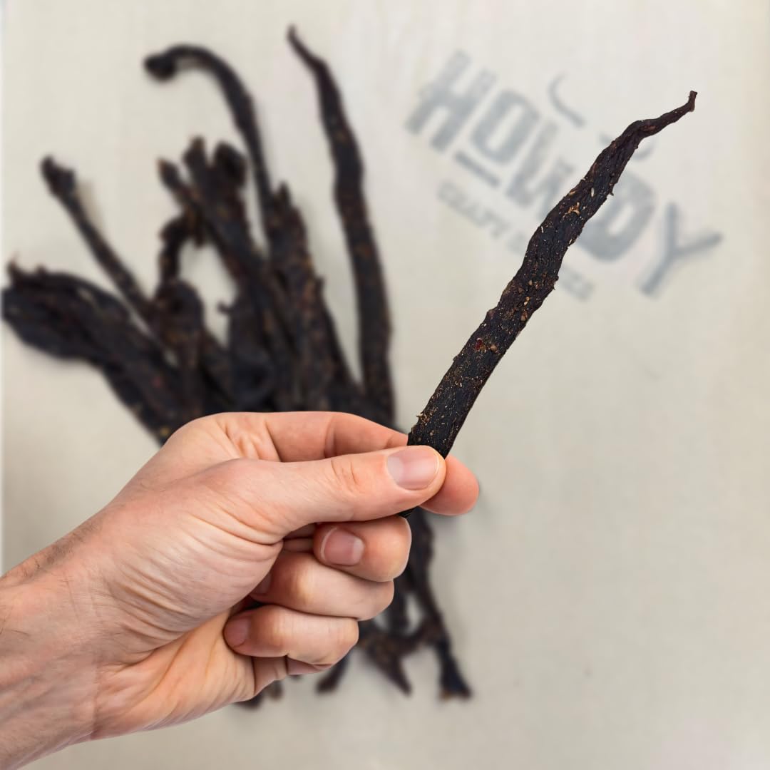 Howdysnax Biltong Chili Bites – 4 Pack (16 Oz Total) – Bulk Spicy Beef Snack • High-Protein • Keto & Paleo • No Preservatives • Made In Usa