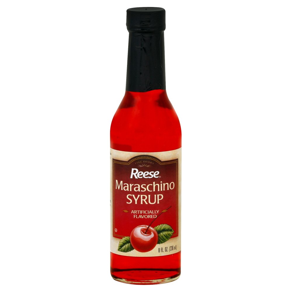 Reese Syrup, Maraschino, Bottle, 8-Ounce (Pack of 6)