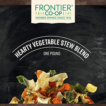 Frontier Co-Op Hearty Vegetable Herb Blend For Stew, 1Lb, Kosher - Mixed Dried Vegetables For Soup, Stir Fry, Ramen With Onion, Carrots, Peas, Corn, Potatoes And Parsley