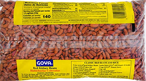 Goya Foods Red Kidney Beans, Dry, 4 Pound (Pack Of 6)