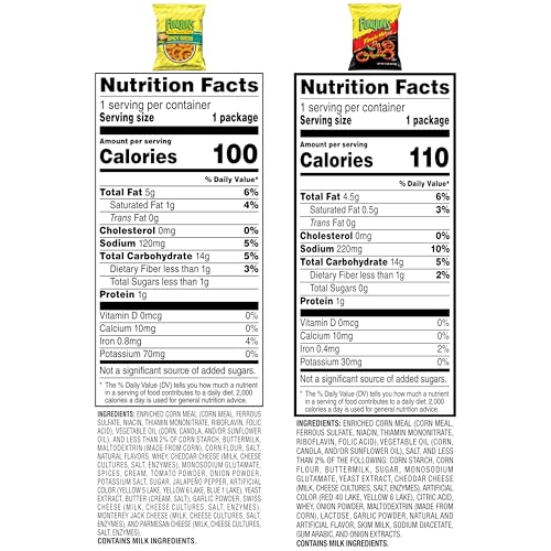 Funyuns Onion Flavored Rings, Spicy Queso And Flamin' Hot Variety Pack, 0.75 Ounce (Pack Of 40)