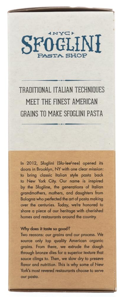 Sfoglini-Organic Durum Semolina Trumpets-Made With Traditional Techniques & Wholesome Organic Grain-Holds Tight To Sauces-6-16Oz