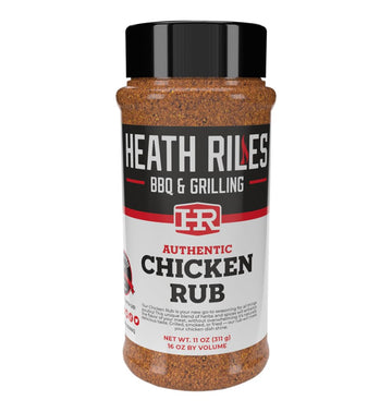 Heath Riles Bbq Rub, Chicken Rub Seasoning, Champion Pitmaster Recipe, Shaker Spice Mix, 11 Oz.