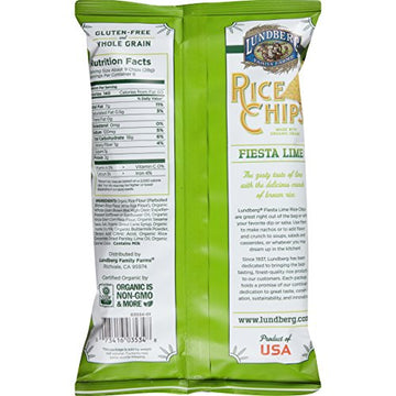 Lundberg Family Farms Rice Chips, Fiesta Lime, 6 Ounce (Pack of 12)