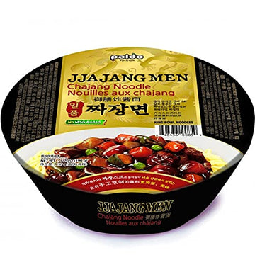 Paldo Jjajangmen King Instant Noodle Soup Bowl with Black Bean Sauce, 6 Pack, 40.2oz