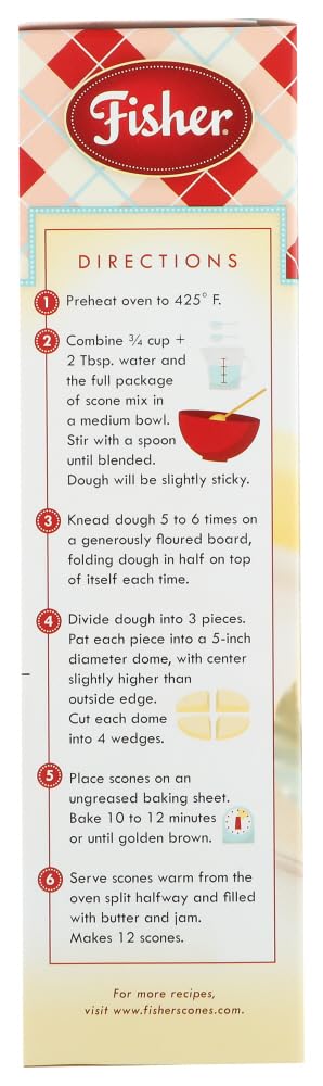 Fisher Original Fair Scone And Shortbread Mix 18 Oz Each (1 Item Per Order)