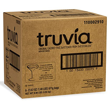 Truvia Calorie Free Stevia Sweetener, Ideal For Sugar Free Simple Syrup, Tea And Lemonade, 6-24 oz Bags, Net Wt 144 oz