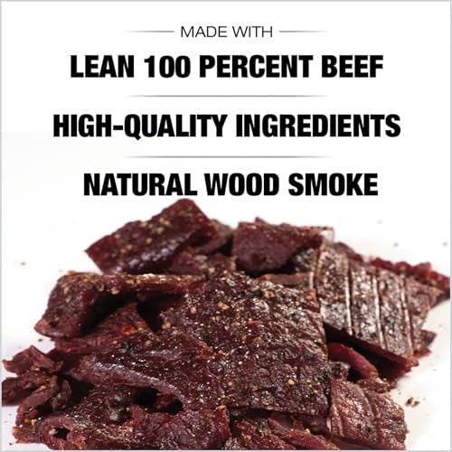 Old Trapper Beef Jerky, Peppered, 8 Ounce Pack, 11g Protein, Zero Fat, Spicy Meat Snack