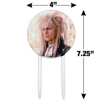 GRAPHICS & MORE Acrylic Cake Topper - David Bowie Jareth Design - Multi-Color Party Decoration for Weddings and Birthdays