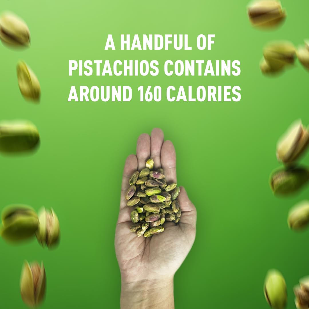 MMMM California Dry Roasted & Salted Extra Large In-Shell Pistachios, Gluten-Free, Non-GMO, Vegan, 1 Pound Snack