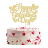 Gyufise 1Pc Happy Galentine's Day Cake Topper Glitter Sweet Love Valentine Cake Topper Decorations for Valentine's Day Theme Bir