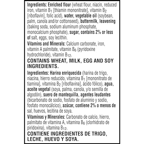Eggo Frozen Waffles, Frozen Breakfast, Breakfast Food, Buttermilk, 12.3oz Box (10 Waffles)