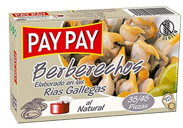 Pay Pay  Cockles In Brine  Berberechos Al Natural  Can of 4oz. (6)