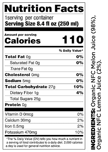 Pomona Organic Juices Pure Melon Juice, Cold Pressed Organic Juice, Non-GMO, No Sugar Added, Not from Concentrate, Gluten Free,