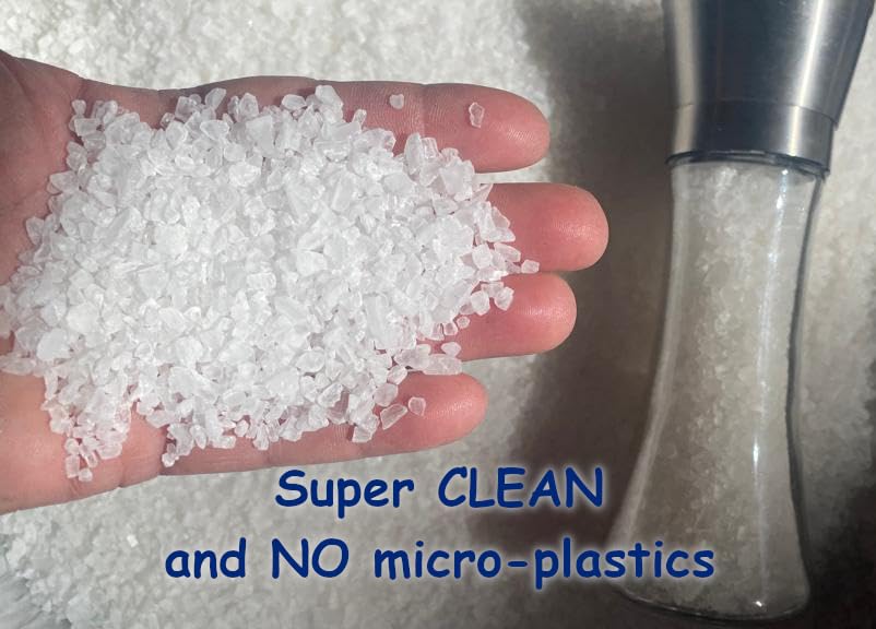Real Sea Salt Extra Coarse For Grinder From The Caribbean, 16 Oz, 1 Pound, Extra Clean, 100% Organic And Natural, Salt For Grind
