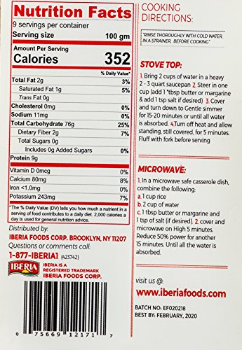 Iberia Basmati Rice Jar, 2 Pounds, Extra Long Grain, Naturally Aged Indian White Basmati Rice, Natural Basmati Rice in Food Grad
