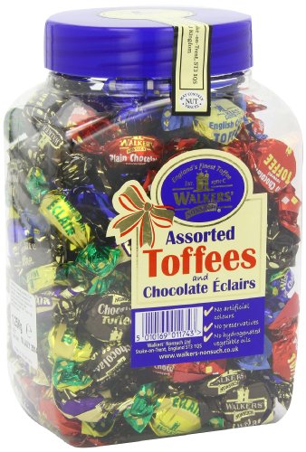 Walkers' Nonsuch Assorted Toffees & Chocolate Eclairs | Contains English Creamy, Milk & Dark Chocolate Covered, Banana Split & M