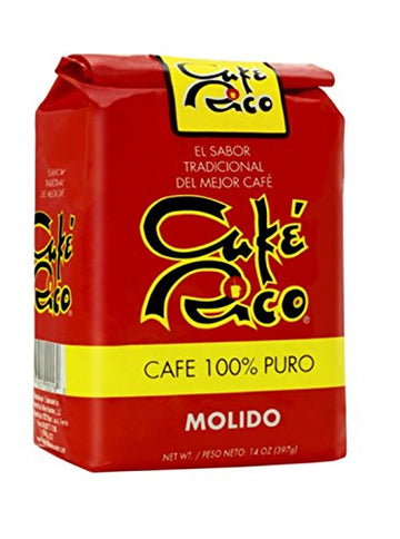 Cafe Rico Ground Regular Puerto Rican Coffee In Bag, 14 Ounce (Pack Of 6)