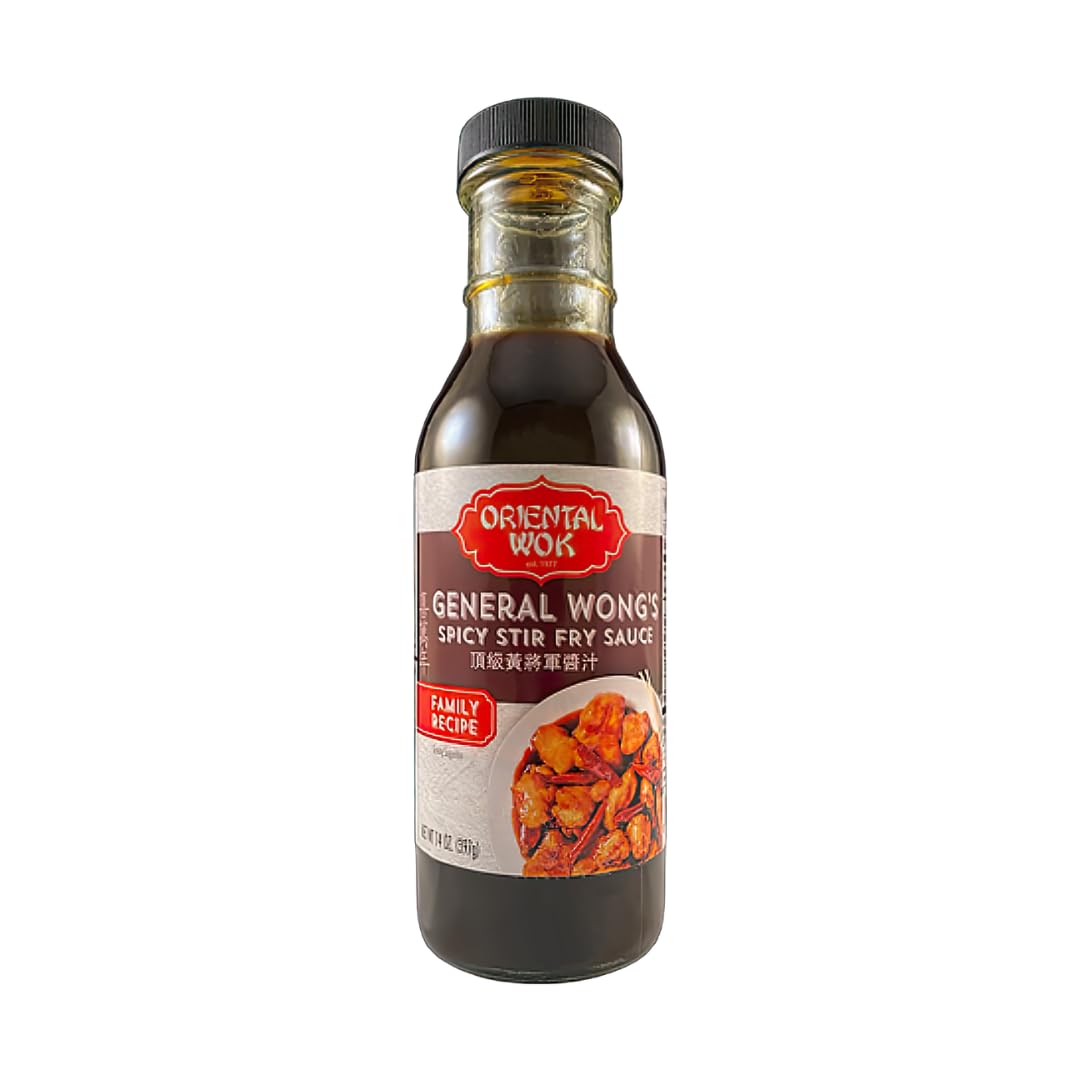 Mr. Wongs Oriental Wok Gourmet Spicy Stir Fry Sauce, Umami-Infused, 14 oz (1 Pack)