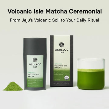 OSULLOC Volcanic Isle Matcha Powder Ceremonial Grade Korean Matcha for lattes Green tea powder from Jeju island (1.41oz 40g)