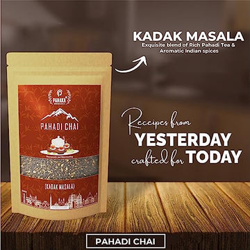 Panaka Consumables Kadak Masala Chai-Tea Leaves From Hills Of Assam, Dooars & Darjeeling Blended With 100% Natural Spices, Stron