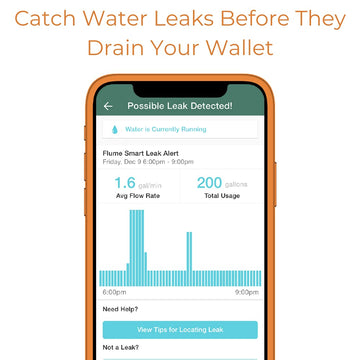 Flume 2 Smart Home Water Monitor & Water Leak Detector: Detect Water Leaks Before They Cause Damage. Monitor Your Water Use To R