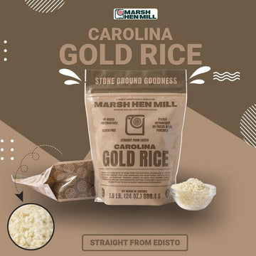 Marsh Hen Mill Carolina Gold Rice - Pure Long Grain White Rice With Exceptional Aroma Flavor & Texture Nutty Almond & Floral Not