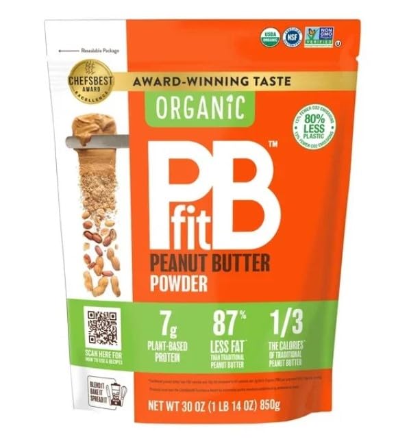Organic PB Fit Peanut Butter Powder 30 OZ, 1.88 Pound (Pack of 1)