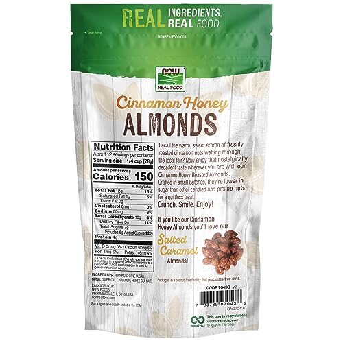 Now Foods, Salted Caramel Almonds, Dry Roasted, Crafted In Small Batches, 12-Ounce (340 G) (Pack Of 2)