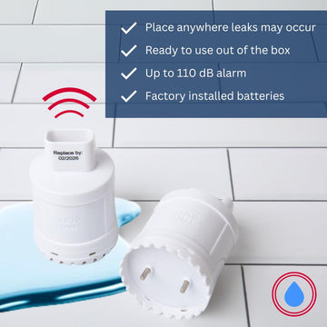 Flood Buzz Pro Water Leak Alarm; Water Leak Detection For Homes And Businesses; Reusable With Factory Installed Battery - 2 Pack