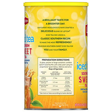 Lipton Iced Tea Mix Southern Sweet Tea 28 Qt, Pack Of 4, 3584 Ounce