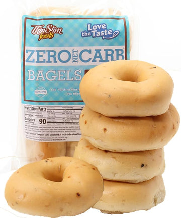 ThinSlim Foods Keto Bagels | Keto Bread Alternative | Low Carb Everything-Inside, 1 Pack (6 Zero Net Carb Bagels Per Pack)