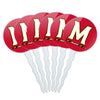 University of Maryland Primary Logo Cupcake Picks Toppers Decoration Set of 6