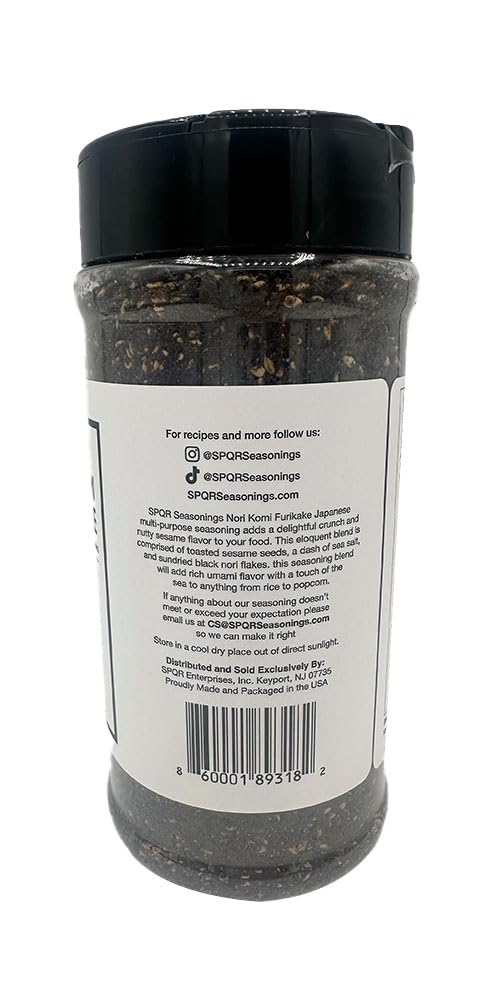 Nori Komi Furikake Multi-Purpose Rice Seasoning Xl 8 Oz. Jar Sugar Free By Spqr Seasonings