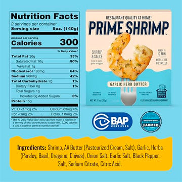 Prime Shrimp Garlic Herb Butter | All-Natural Shrimp in Sauce