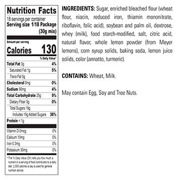 Krusteaz Meyer Lemon Bar Mix, Made with Real Lemons, 19.35 oz Box