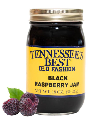 Tennessee's Best Old Fashioned Black Raspberry Jam | Handcrafted With Simple Ingredients | Small Batch Made | 18 oz Resealable G