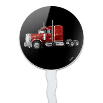 Semi Tractor Trailer Truck Trucker Cupcake Picks Toppers Decoration Set Of 6