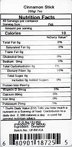 Rani Desi (Dalchini) Flat Cinnamon 7Oz (200G) ~ All Natural | Vegan | Gluten Friendly | Non-Gmo | Indian Origin