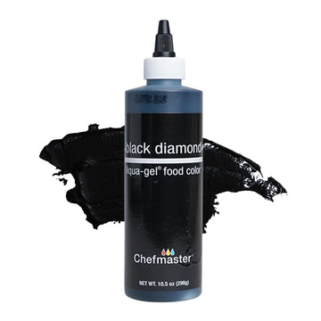 Chefmaster Black Diamond Liqua-Gel® Food Coloring | Vibrant Color | Professional-Grade Dye For Icing, Frosting, Fondant | Baking & Decorating | Fade-Resistant | Easy-To-Use | Made In Usa | 10.5 Oz