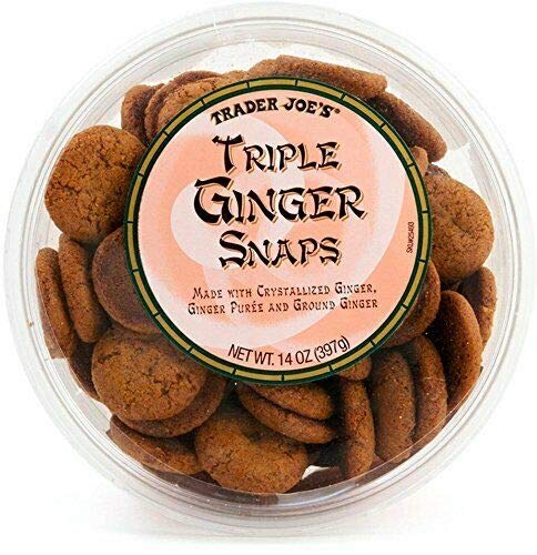 Trader Joe'S Triple Ginger Snaps - 3 Pack (14 Oz Tubs)